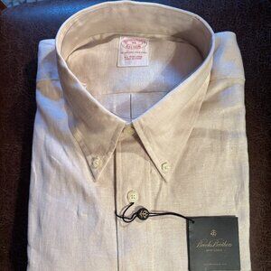 Brooks Brothers Irish Linen Short Sleeve Button Down